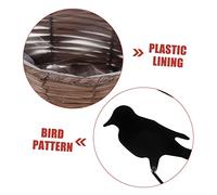 BAZEITFLOW Woven Semicircular Wall Hanging Basket with Liner for Balcony Lightweight Decorative Storage Planter Easy to Hang Flower Pot Holder for Office Plant Lovers