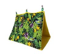 BAZEITFLOW Xl Tropical Rainforest Printed Bird Nest Hammock Summer Sunshade Hanging Parrot Bed Comfortable Pet Hanging Bed for Small Birds Like Canary and Lark