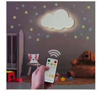 BAZENTI Cloud Lights - Cloud Light with Remote, Rechargeable Cloud lamp, Cloud Lights for Bedroom, Cloud Wall Decor for Nursery, Cloud Lamps for bedrooms with Timer & Touch Control, Nursery lamp