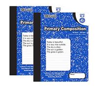 BAZIC Primary Journal Composition Book Blue Marble, 100 Sheet Writing Grades K- 2 Notebook Journal Comp Notebooks for Kindergarten Kids School, 2-Pack