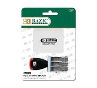 BAZIC Products Date Stamp with Black Ink Pad, 12-Year Date Bands