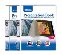 BAZIC Products Presentation Book 10-Pockets Binder w/Plastic Clear Sleeves, Fits 8.5x11 Paper, Sheet Protector Portfolio Folder for Report, 2-Pack
