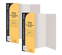 BAZIC Products Trifold Poster Board - White Corrugated Cardboard Display Board for School Projects, Science Fairs, Photos, Charts, and Classroom Presentations, 36" X 48", 2-Pack