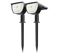 BAZIGA 55 LED Solar Landscape Spotlights,Wireless Waterproof Solar Landscaping Spotlights Outdoor Solar Powered Wall Lights for Yard Garden Driveway Porch Walkway Pool Patio,6 pcs (8 Pcs)