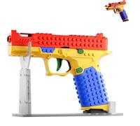 Bazilbazos Tactical DIY Building Block Handle Set, Funny DIY Building Blocks Kit with Display Stand for Adults, Creative Team Buildings Activity, for Outdoor Team Activities & Festival Gift (1pcs)