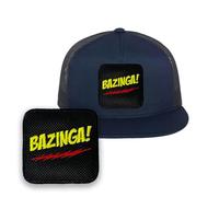 Bazinga Embroidered Baseball Cap - Iconic Sheldon Cooper Phrase from The Big Bang Theory | Adjustable Hat for Men and Women | Comfortable and Breathable Design Navy