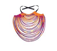 BAZINRICHE African Necklaces for Women Kente Multi-Strand Necklace Collar Jewelry Handmade, L, Cotton, No Gemstone