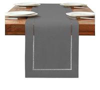 BAZIOE Linen Look Table Runner, Grey, 180 x 32 cm, Modern Table Runner, High Quality and Washable, for Dining Table, Table Decoration, Furniture
