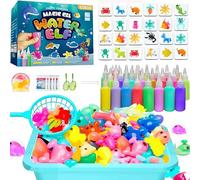 Bazli Bazos 24 Bottles Premium Magic Water, Aqua Elf Toy Kit, Creative Water Gel Kit with 24 Moulds, DIY Aqua Fairy Craft Kit for Boys & Girls