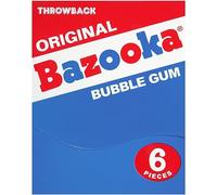 Bazooka Bubble Gum Original Nostalgia Mini-Wallet Pack - 6 Count (Pack of 12)