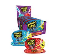 Bazooka Candy Brands Juicy Drop Gummies, Sour Sweets in Bulk, Strawberry & Raspberry, 57 g, Pack of 12
