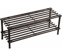 Bazzaree 2-Tier Wooden Shoe Rack - Dark Oak Effect Storage Shelf, Free-Standing, Space-Saving Organizer for Shoes, Boots & Trainers, Easy Assembly