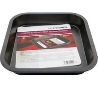 Bazzaree Prima Non-Stick Square Roaster - 21x21x3.3 cm - Carbon Steel - Black - Easy-Clean Baking & Roasting Tray - Oven & Dishwasher Safe - Durable Home Kitchen Bakeware