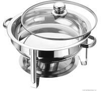 Bazzaree Prima Stainless Steel Chafing Dish Set | 4.5L Buffet Warmer with Fuel Holder | 2 Sets | Catering Server for Events, Weddings, Hotels - Model 11048C