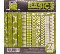 Bazzill Basics Paper 6 x 6-inch MP Intense Kiwi Paper, Pack of 24, Green