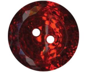 Bazzill Basics Paper Candy Apple Modern Buttons, Pack of 10, Red