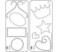 Bazzill Basics Paper Glitz Jewel Template, Pack of 2
