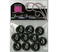 Bazzill Basics Paper Thunder Modern Buttons, Pack of 10, Black