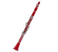 Bb 17-key Plastic Red Body Nickel-plated Clarinet Woodwind Instrument Clarinet Musical Instruments