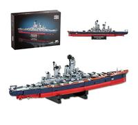 BB-61 Iowa Class Battleship Building Set, Warship Bricks Kit, 2198PCS