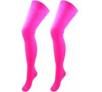BB Accessories Plain Pink Over The Knee Cotton Socks Size 4-5.5