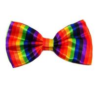 BB Accessories Satin Bow Tie - Stripe Neon Multicolour