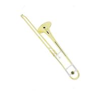 Bb Alto Trombone Brass Instrument Gold Lacquer With Case And Mouthpiece Cleaning Cloth Beginner Trombone