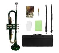 Bb B Flat Green Trumpet Gold Key Brass Trumpet With Mouthpiece Accessories