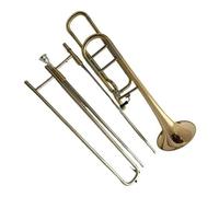 BB Bass Trombone Instrument Surface Gold Lacquer Beginner Trombone