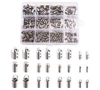BB Beadthoven 240pcs Stainless Steel Cord Ends: Folding Crimp, Coil Spring & Tube Ends for DIY Jewelry Making