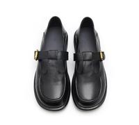BB BEROBELLO FASHION IS AN ATTITUDE Women's Classic T-Strap Mary Jane Flats Soft Leather Uniform Dress Shoes Black