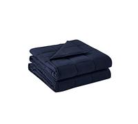 BB BLINBLIN Weighted Blanket Heavy Blanket for Cool & Restful Sleep, Premium Soft Material and Glass Beads (Navy Blue, 80''x87'' 30lbs), Two Persons(140~240lb) Sharing Use on Queen/King Bed…