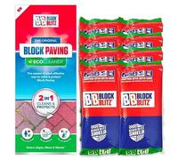 BB Block Blitz Original Eco Block Paving & Patio Decking Cleaner Weed, Moss & Algae Remover Sachets Biodegradable Outdoor Cleaner (Pack of 4 = 8 sachets)