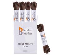 BB BROTHER BROTHER Round Athletic Shoe Laces Brown (5 Pairs) Heavy Duty Replacement Shoelaces, 1/8" 4mm Shoe Strings for Men’s and Women’s Running Sneakers, Gym Trainers, Work Boots, Sports Shoes 36''