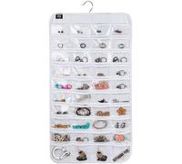 BB Brotrade Hanging Jewelry Organizer,Accessories Organizer,80 Pocket Organizer for Holding Jewelries (White)