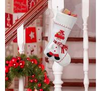 (Bb) Christmas Decorations Novelty Festive Christmas Ornaments Christmas Decorative Socks Elderly Snowman White Gift Socks Home Fireplace Hanging Decoratio