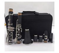 Bb Clarinet Bakelite Clarinets Ebony Wood Nickel Silver Key Musical Instruments Case Mouthpiece Beginner Clarinet (Color : Ebony)