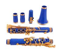 Bb Clarinet Lacquer Gold 17 Keys Sib Klarnet Blue Clarinete Beginner Clarinet