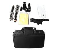 Bb Clarinet, Professional B Flat Clarinet with Ni Plated Keys, Engineering Plastic Body for Students and Musicians, Complete Kit with Gloves Shoulder Strap Cloth Reed