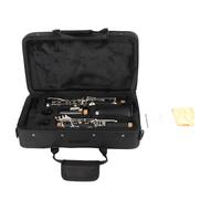 Bb Clarinet Set,17 Key Wood Bb Clarinet Kit with Cleaning Cloth Reed Screwdriver Hard Case for Children, Adults, Beginners (Black)