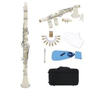 Bb Clarinet With 17 Nickel-plated Keys, B-Flat Student Beginner Clarinet, Includes Case, Reeds And Clarinet Cleaning Kit, ABS Material