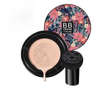 BB Cream Foundation Makeup - Moisturizing Air Cushion Face Foundation, Lightweight Hydrating Concealer | Long Lasting Skin Perfecting Base, Natural Smooth Coverage With Radiant Finish, Mushroom Full