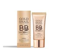BB Cream Light, Gold Snail Tinted Moisturiser Sunscreen, Hydrating BB Cream Matte Foundation for Women, Skin Tint Makeup for Face, Foundation for Mature Skin