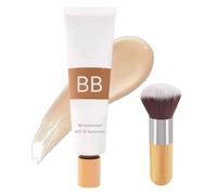 BB Cream Tinted Moisturizer SPF 30, Moisturizing Concealer, Even Skin Tone Foundation Makeup, Full Coverage, Lightweight Hydrating Formula Adapts to Skin Tone for a Natural Glowy Finish (1Set)