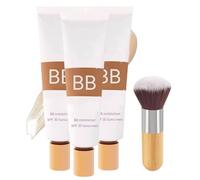 BB Cream Tinted Moisturizer SPF 30, Moisturizing Concealer, Even Skin Tone Foundation Makeup, Full Coverage, Lightweight Hydrating Formula Adapts to Skin Tone for a Natural Glowy Finish (3Set)
