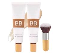 BB Cream Tinted Moisturizer SPF 30, Moisturizing Concealer, Even Skin Tone Foundation Makeup, Full Coverage, Lightweight Hydrating Formula Adapts to Skin Tone for a Natural Glowy Finish (2Set)