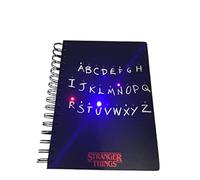 BB Designs A5 Stranger Things Notebook with LED - Ring Book,Black/White