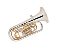 Bb Euphonium Brass Professional Silver Plated Bb Tone 4 Rotary Valve Keys Euphonium With Gold Parts