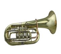 Bb Euphonium Gold Lacquer Rotary Euphonium 4 VALVE Tone C/Bb Suitable For Adult Beginners Professional Performance