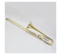 Bb/F Tone Trombone Brass Gold Lacquered Body Tenor Trombone With Cloth Cover Foam Box Trombone for Beginner